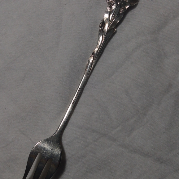 REED & BARTON STERLING SILVER OLIVE FORK HARLEQUIN - Picture 5 of 9